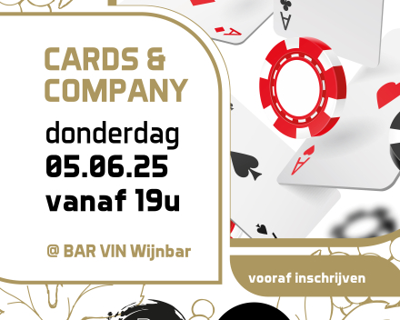 Cards & Company • donderdag 5 juni 2025 vanaf 19u