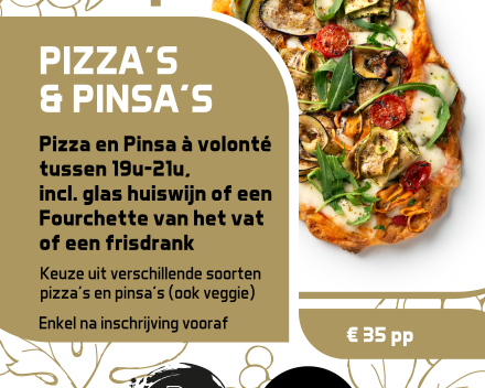 Pizza's en Pinsa's • donderdag 21 augustus 2025 vanaf 19u
