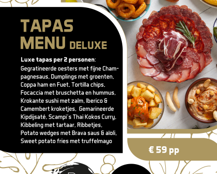 Tapas Menu Deluxe • vrijdag 22 augustus 2025 vanaf 19u