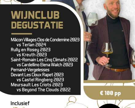 (VOLZET) • Wijnclub Bourgogne vs Alto Adige • donderdag 11 september 2025 vanaf 20u