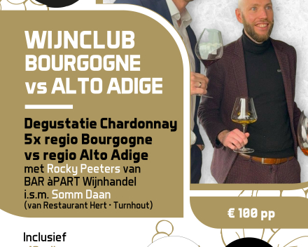 (VOLZET) • Wijnclub Bourgogne vs Alto Adige • donderdag 11 september 2025 vanaf 20u