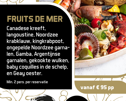 Fruits de mer • zondag 14 september 2025 vanaf 12u