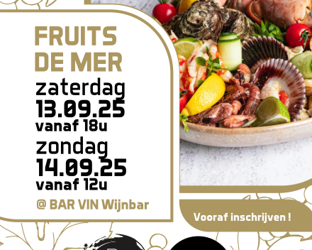 Fruits de mer • zondag 14 september 2025 vanaf 12u