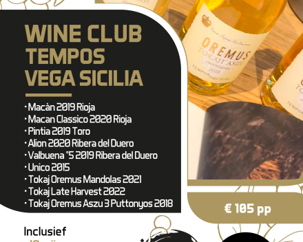 Wine Club Tempos Vega Sicilia • donderdag 2 oktober 2025 om 20u