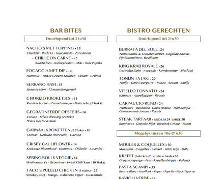 Menukaart