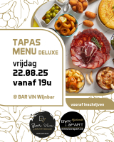 Tapas Menu Deluxe • vrijdag 22 augustus 2025 vanaf 19u