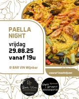Paella Night • vrijdag 29 augustus 2025 vanaf 19u